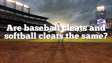 Are baseball cleats and softball cleats the same?