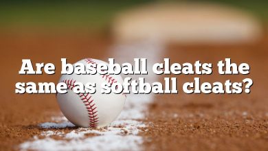 Are baseball cleats the same as softball cleats?