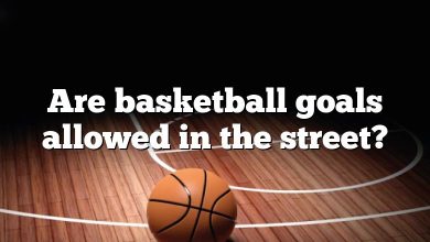 Are basketball goals allowed in the street?