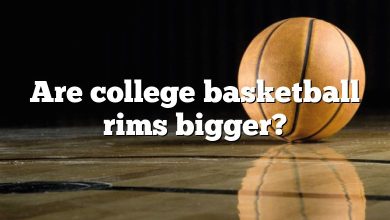 Are college basketball rims bigger?