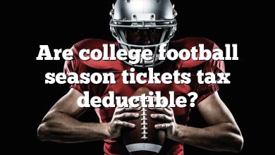 Are college football season tickets tax deductible?