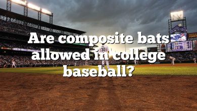 Are composite bats allowed in college baseball?