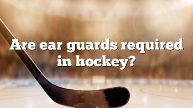 Are ear guards required in hockey?