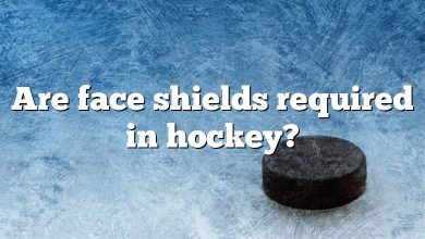 Are face shields required in hockey?