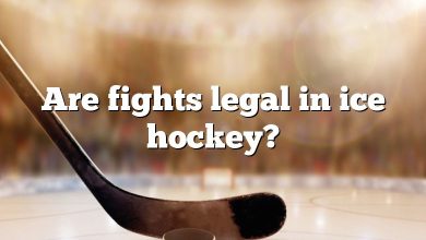 Are fights legal in ice hockey?