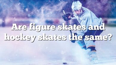 Are figure skates and hockey skates the same?