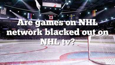 Are games on NHL network blacked out on NHL tv?