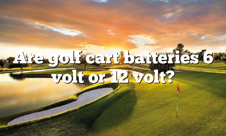 Are golf cart batteries 6 volt or 12 volt?