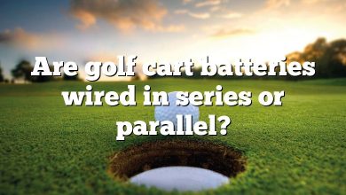 Are golf cart batteries wired in series or parallel?