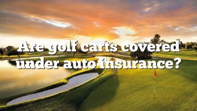 Are golf carts covered under auto insurance?