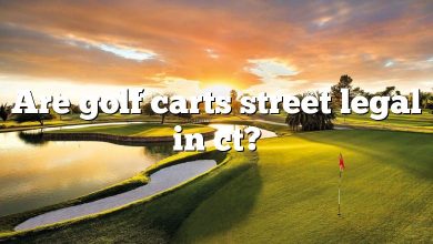 Are golf carts street legal in ct?