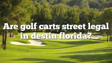 Are golf carts street legal in destin florida?