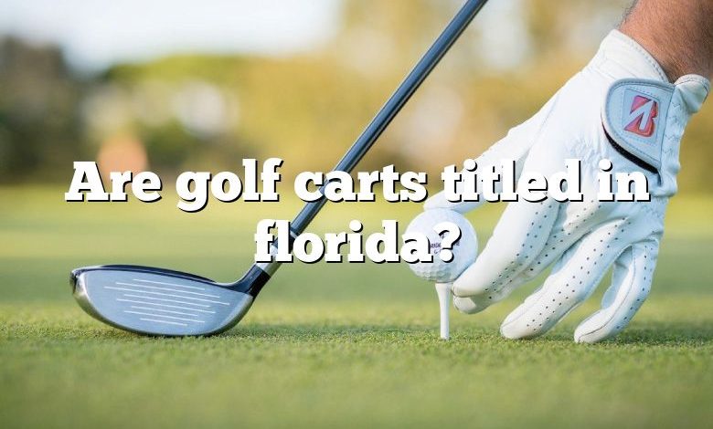 Are golf carts titled in florida?
