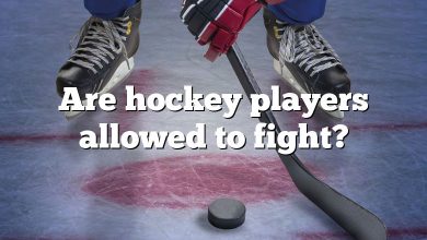 Are hockey players allowed to fight?