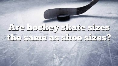 Are hockey skate sizes the same as shoe sizes?