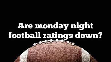 Are monday night football ratings down?