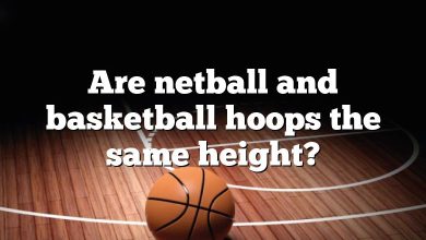 Are netball and basketball hoops the same height?