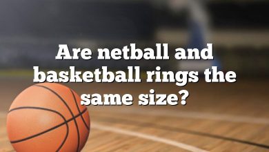 Are netball and basketball rings the same size?
