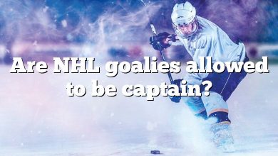 Are NHL goalies allowed to be captain?