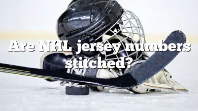 Are NHL jersey numbers stitched?