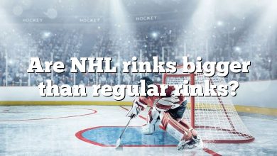 Are NHL rinks bigger than regular rinks?