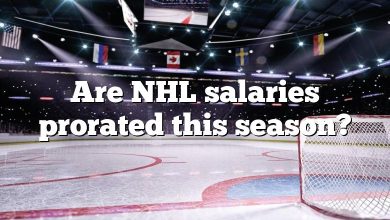 Are NHL salaries prorated this season?