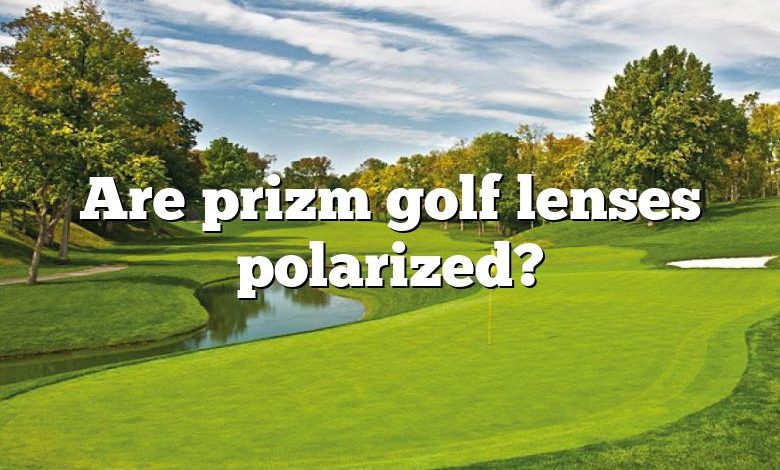 Are prizm golf lenses polarized?