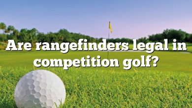 Are rangefinders legal in competition golf?