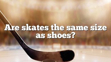 Are skates the same size as shoes?