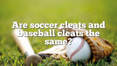 Are soccer cleats and baseball cleats the same?