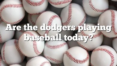 Are the dodgers playing baseball today?