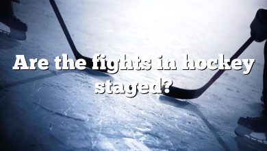 Are the fights in hockey staged?