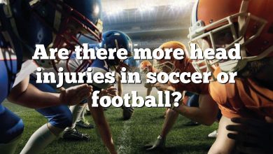 Are there more head injuries in soccer or football?