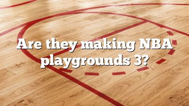 Are they making NBA playgrounds 3?