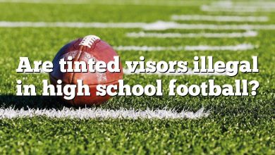 Are tinted visors illegal in high school football?