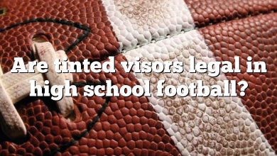 Are tinted visors legal in high school football?