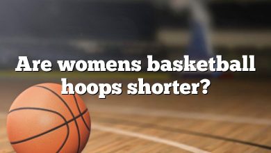 Are womens basketball hoops shorter?