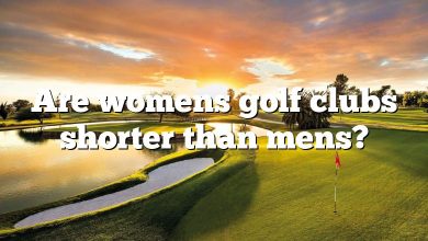 Are womens golf clubs shorter than mens?