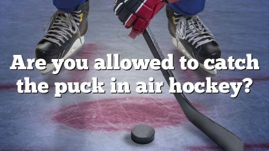 Are you allowed to catch the puck in air hockey?