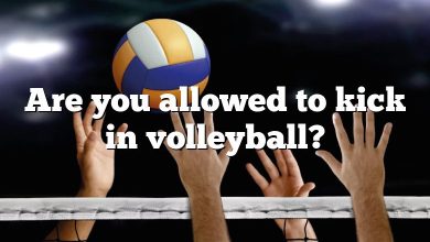 Are you allowed to kick in volleyball?