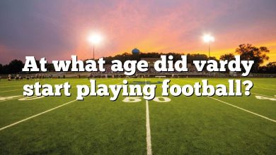 At what age did vardy start playing football?