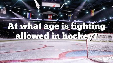 At what age is fighting allowed in hockey?