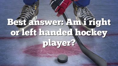 Best answer: Am i right or left handed hockey player?