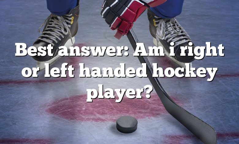 Best answer: Am i right or left handed hockey player?