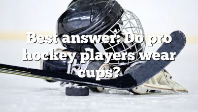 Best answer: Do pro hockey players wear cups?