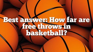 Best answer: How far are free throws in basketball?