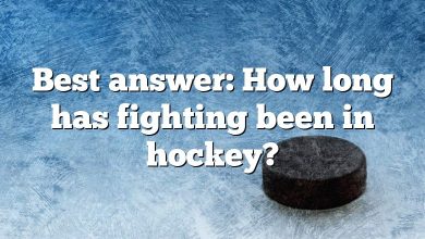 Best answer: How long has fighting been in hockey?