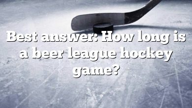 Best answer: How long is a beer league hockey game?
