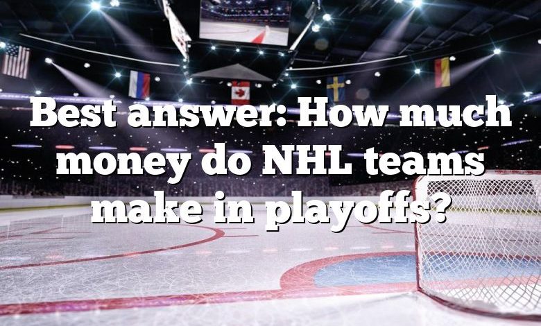 Best answer: How much money do NHL teams make in playoffs?