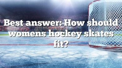 Best answer: How should womens hockey skates fit?
